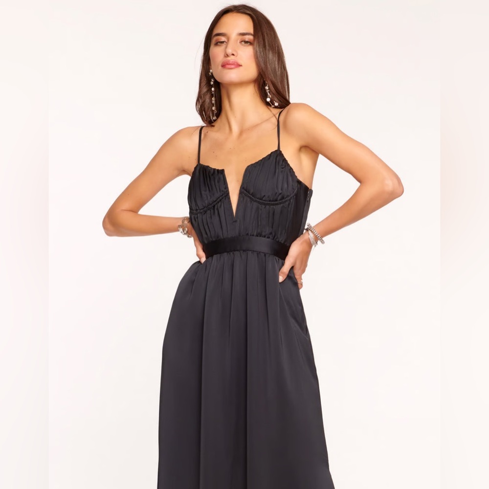Ramy Brook Becky Corset Gown in Black NWT